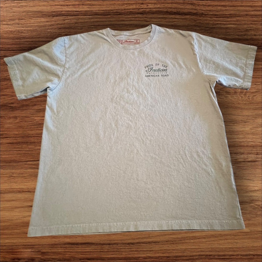Indian Motorcycle Pride of the Indian T Shirt Mens XL Gray‎ Made in USA